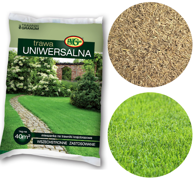 MIESZANKA TRAW KWALIFIKOWANA UNIWERSALNA TRADYCYJNA 1KG FOLIA