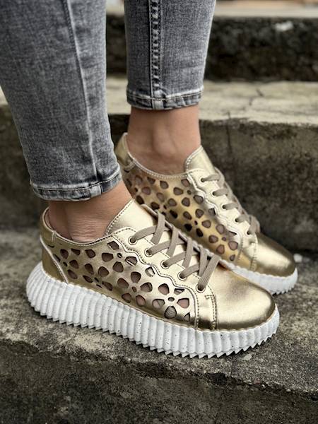 Artiker Sneakersy 56C1170 złoty r37