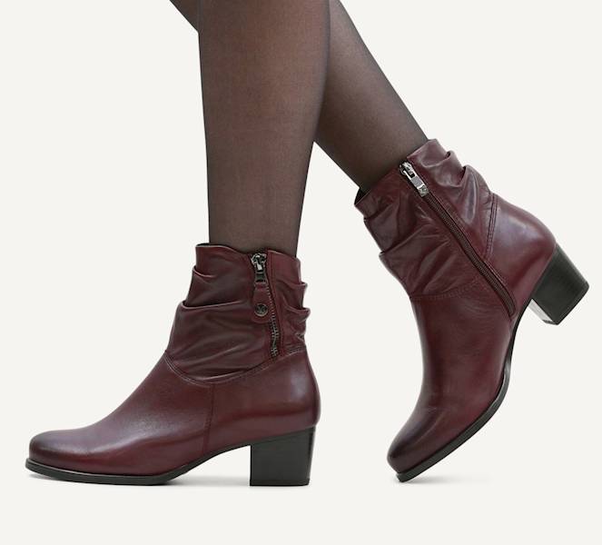 Caprice Botki 25348-41 bordo r40