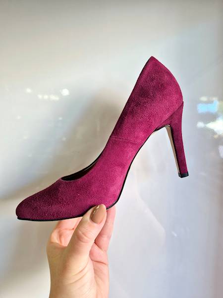 SARA Szpilki 2520 bordo r40