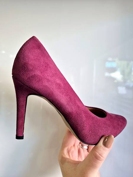 SARA Szpilki 2520 bordo r41