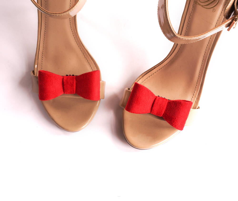 Coquet Klipsy do butów 1175 kokarda czerwony