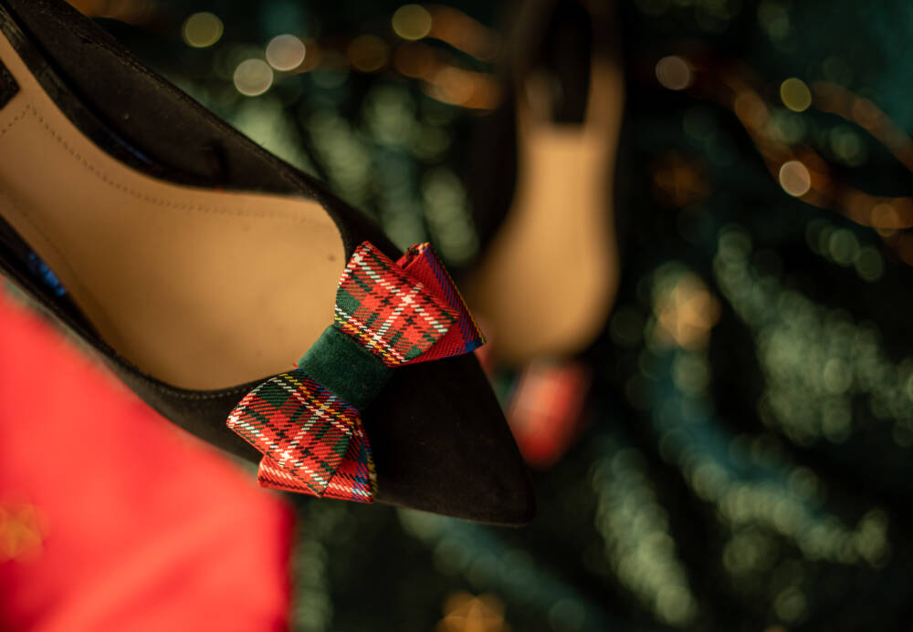 Coquet Klipsy do butów 1427 kokarda kratka