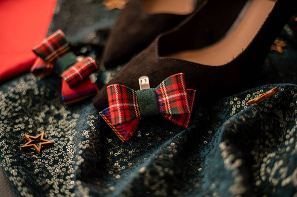 Coquet Klipsy do butów 1427 kokarda kratka