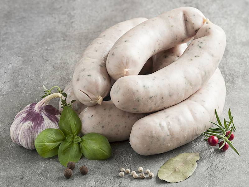 Kiełbasa biała z czosnkiem niedźwiedzim 500g
