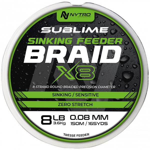 NYTRO SUBLIME X8 SINKING FEEDER BRAID 0,08