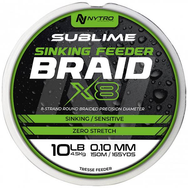 NYTRO SUBLIME X8 SINKING FEEDER BRAID 0,10