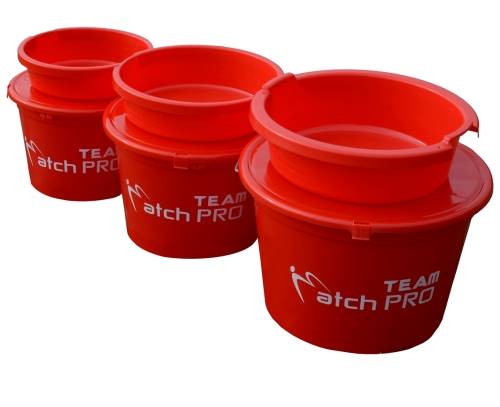 Wiadro 13l + Miska 4l + pokrywka TEAM MatchPro RED