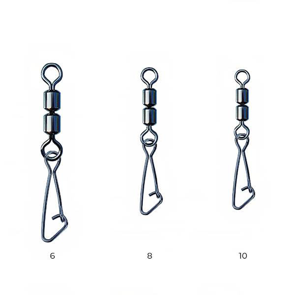 NTR DOUBLE F-SWIVEL W/HOOKED SNAP 8