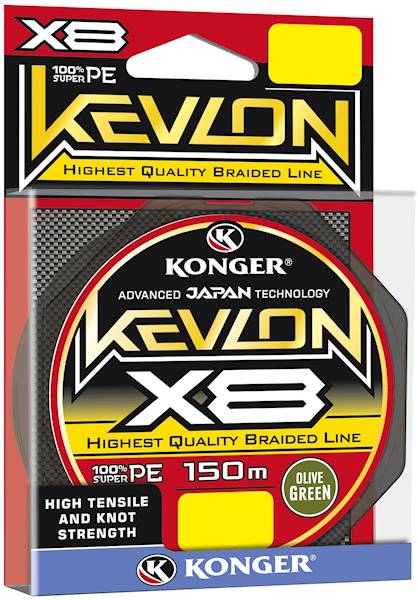 PLECIONKA KEVLON OLIVE GREEN X8 0,12/150 KONGER
