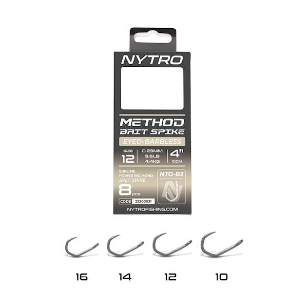 Przypony NYTRO METHOD BAIT SPIKE 4"/10CM #12/0,23