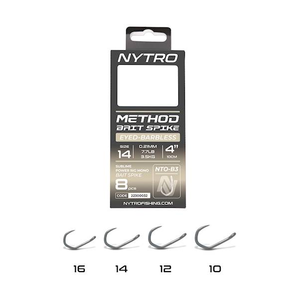 Przypony NYTRO METHOD BAIT SPIKE 4"/10CM #14/0,21