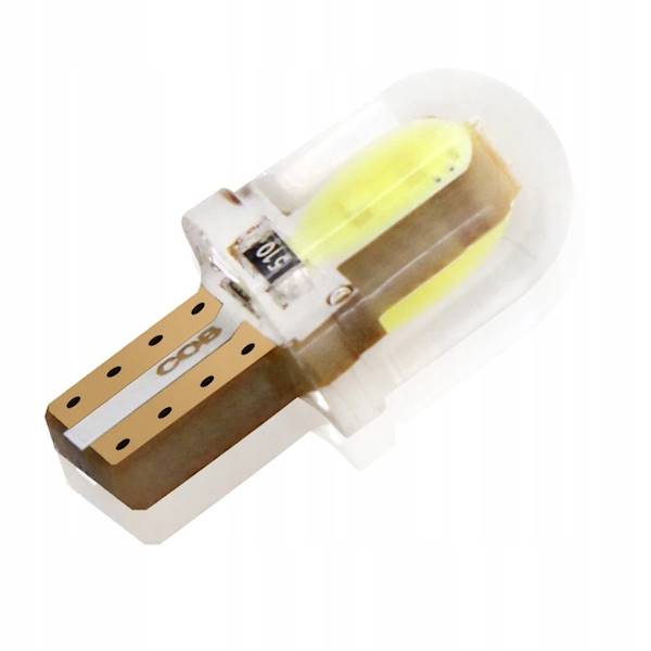 ŻARÓWKA POSTOJÓWKA LED 4 COB W5W T10 SILIKON BIAŁA