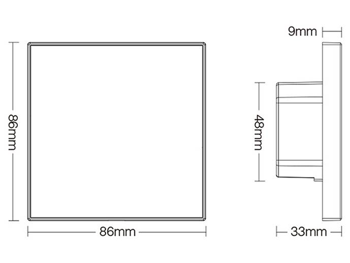 Panel, Mi-Light, 230V, 4-strefowy, RGB+CCT