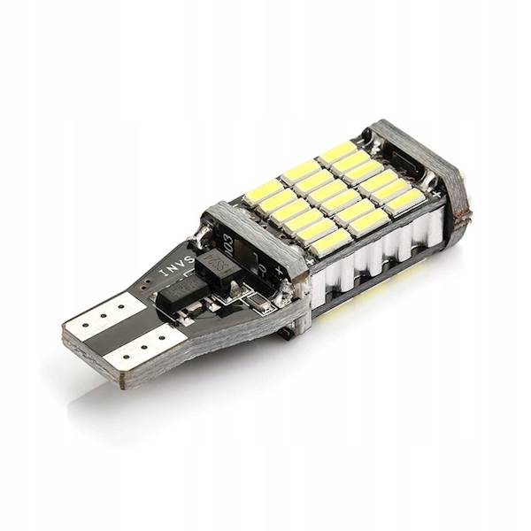ŻARÓWKA SAM. T15 W16W 45 smd Canbus Biała