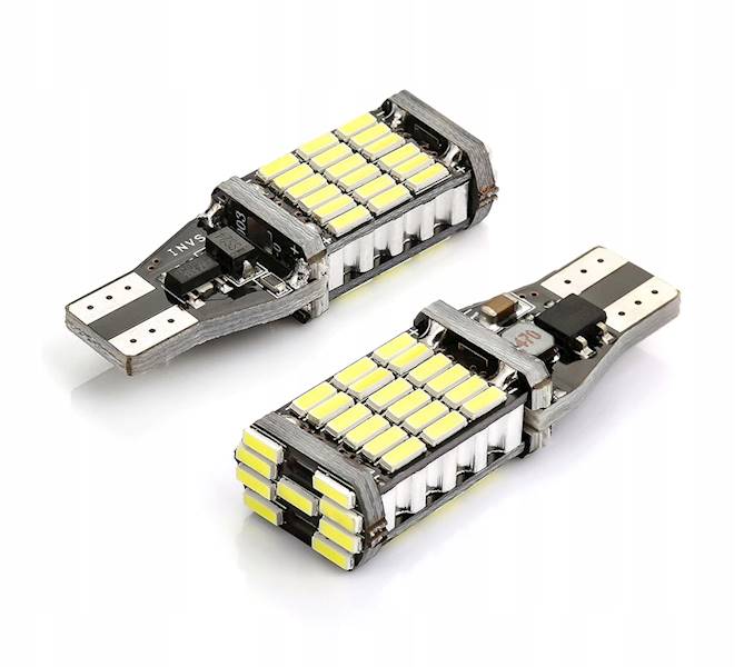 ŻARÓWKA SAM. T15 W16W 45 smd Canbus Biała