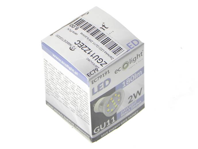Żarówka LED GU11 2W b.zimna