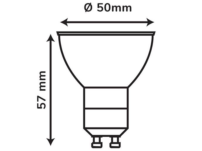 ŻARÓWKA LED GU10 7W B.CIEPŁY