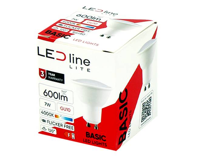 ŻARÓWKA LED GU10 7W B.DZIENNY