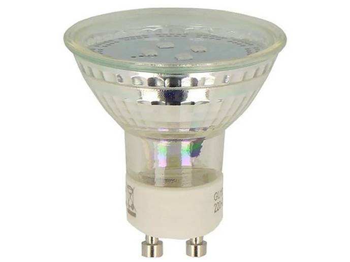 Żarówka LEd GU10 1W czerwona szklana