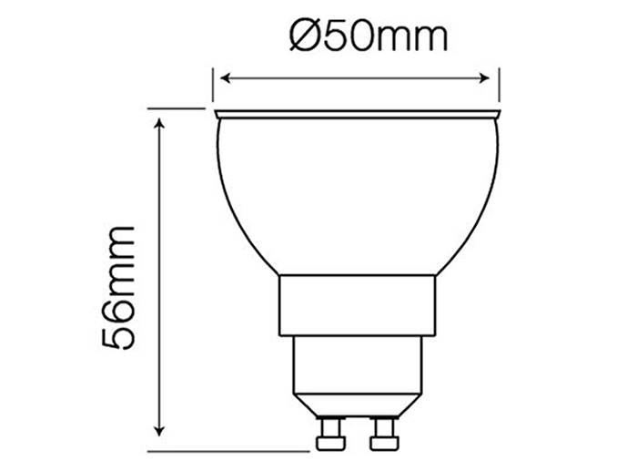 ŻARÓWKA LED GU10 10W B.CIEPŁY 230V CERAM