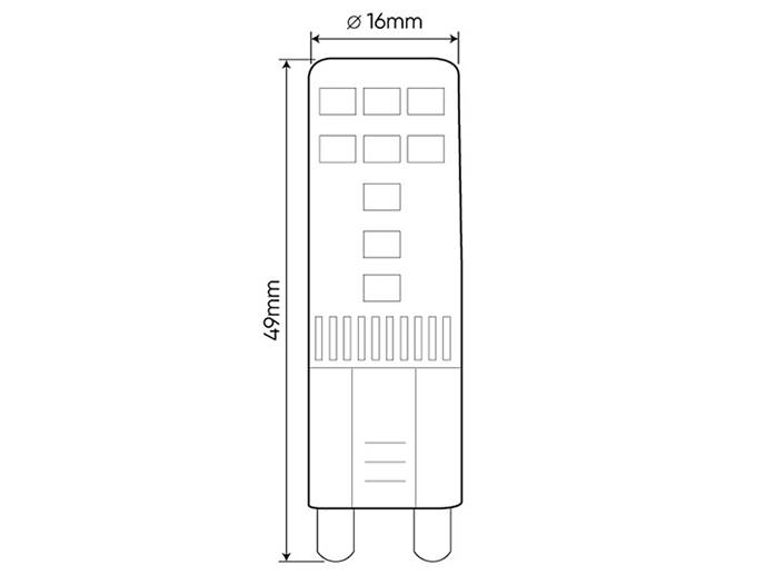 ŻARÓWKA LED G9 4W 230V  B.DZIENNA