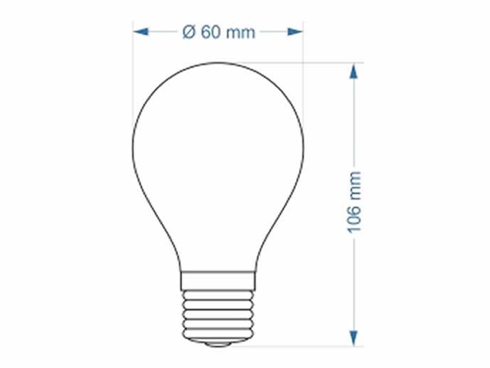 Żarówka LED E27 8W b.ciepły mleczna