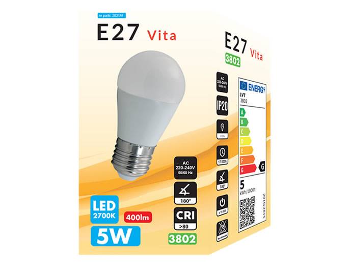 ŻARÓWKA LED E27 5W B.CIEPŁA