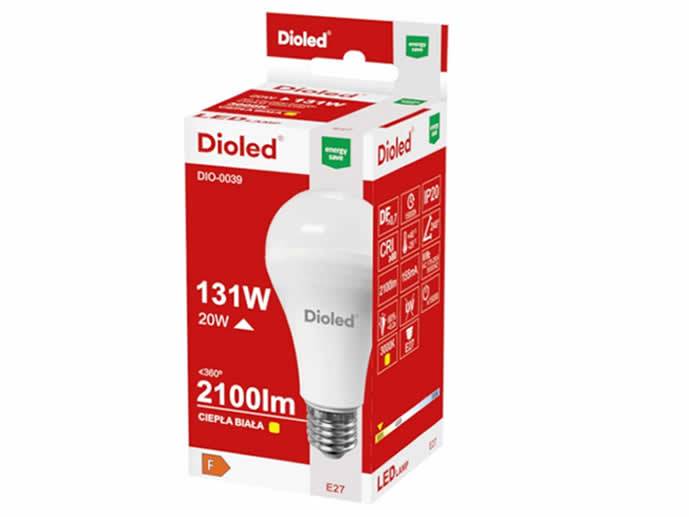 Żarówka LED E27 20W średnia tradycyjna, ciepła