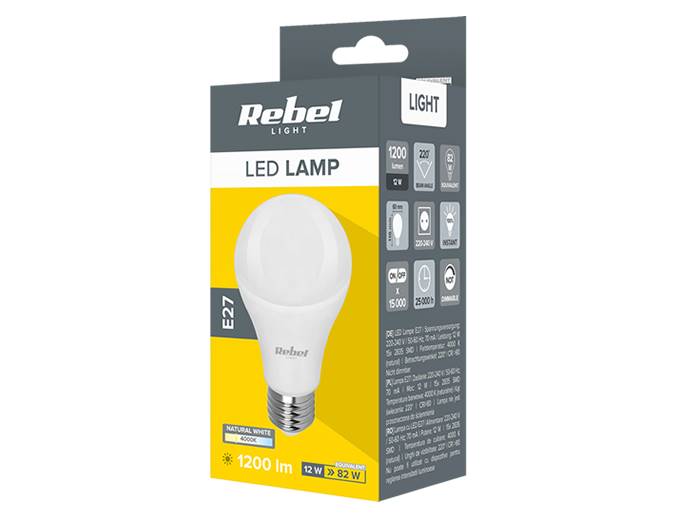 ŻARÓWKA LED E27 12W  230V  b.dzienna