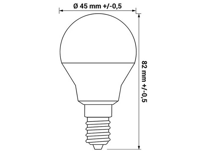 Żarówka LED E14 5W mała kulka, biała neutralna 