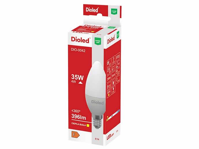Żarówka LED E14 4W świeczka, biała ciepła
