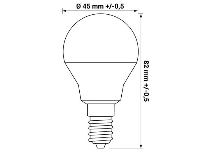 Żarówka LED E14 5W mała kulka, biała zimna 