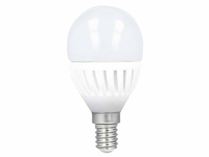 Żarówka LED E14 10W mała kulka, biała ciepła