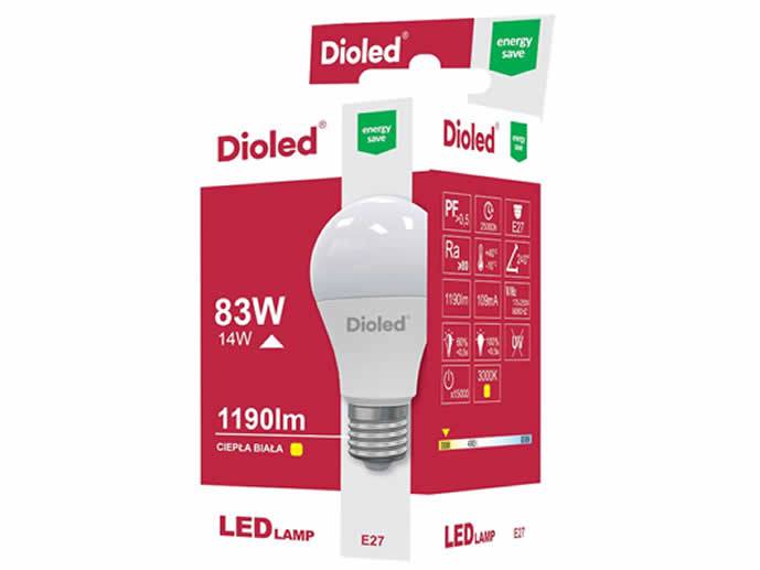 Żarówka LED E27 14W średnia tradycyjna, ciepła