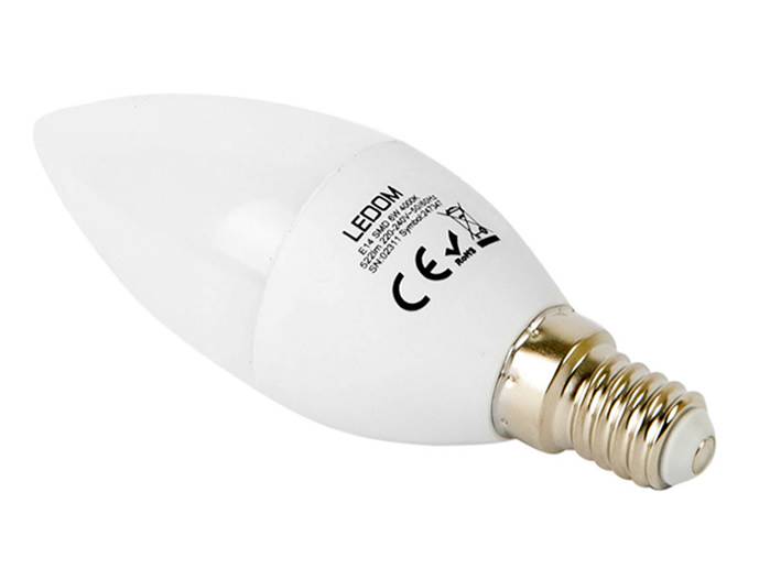 Żarówka LED E14 6W świeczka, biała neutralna 