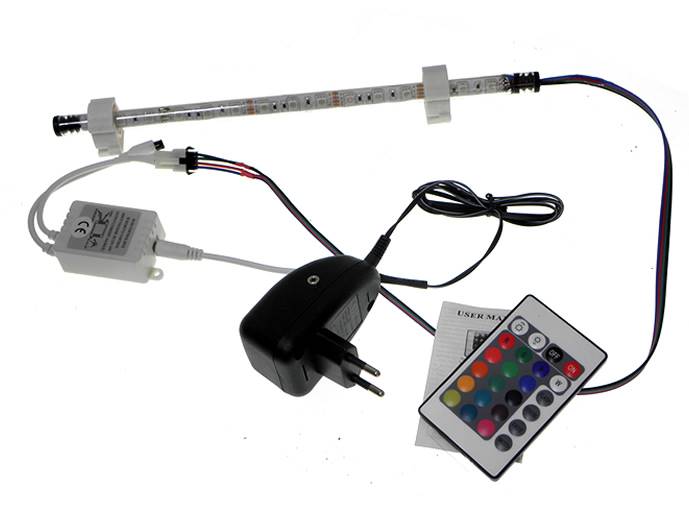 Zestaw akwariowy RGB 27cm z pilotem