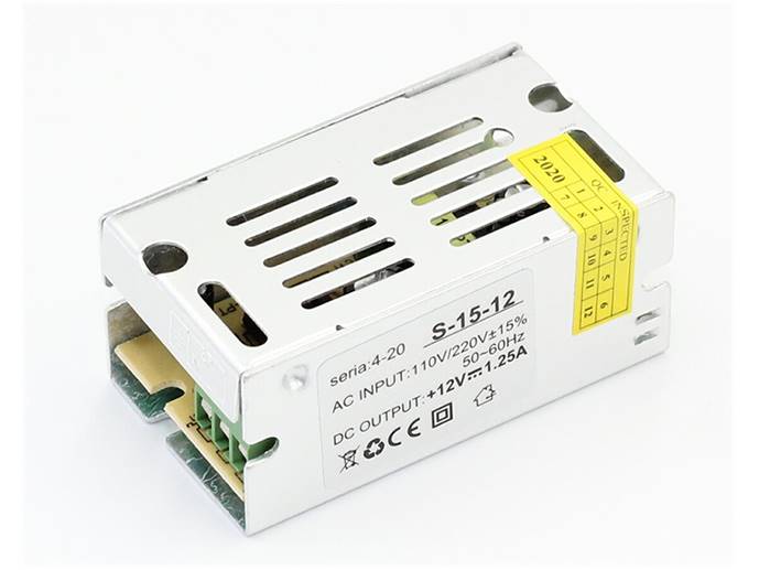 Zasilacz montażowy 12V 1,25A 15W