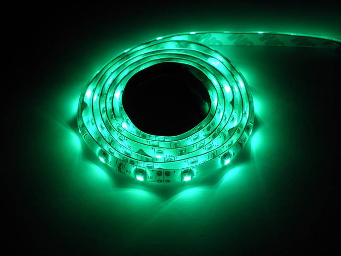 Taśma LED SMD3528 60/m żelowana zielona 1m