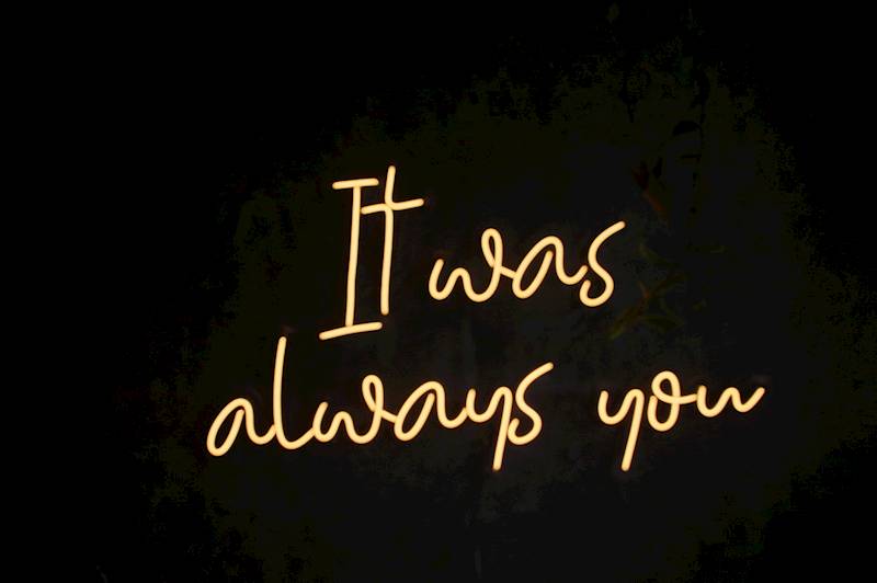 neon It was always you 120x70 cm
