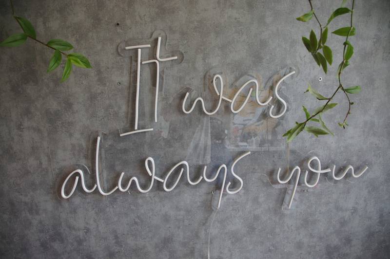 neon It was always you 120x70 cm