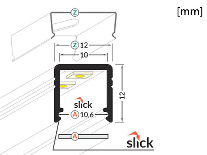 Profil SMART10 biały 2m
