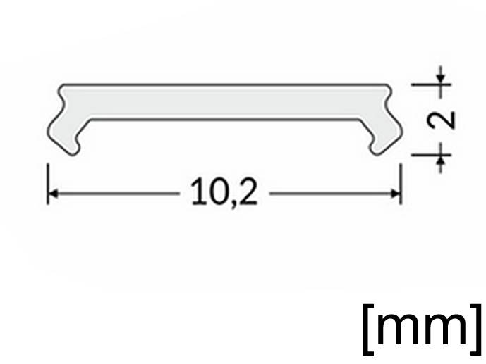 Klosz C2 klik transparentny 2m slim