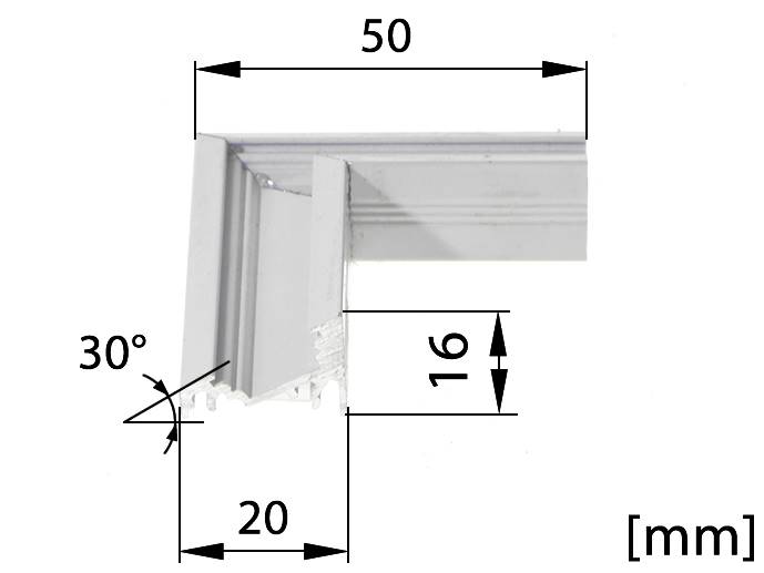 Łącznik CORNER10 30st zewnętrzny biały