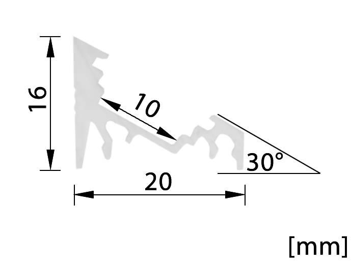 Profil CORNER10 biały 2m