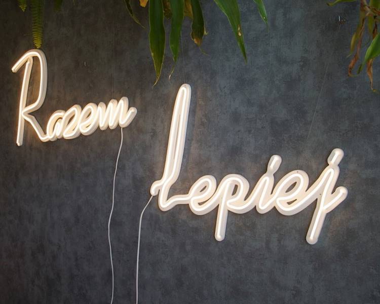 neon Razem Lepiej 77x56cm