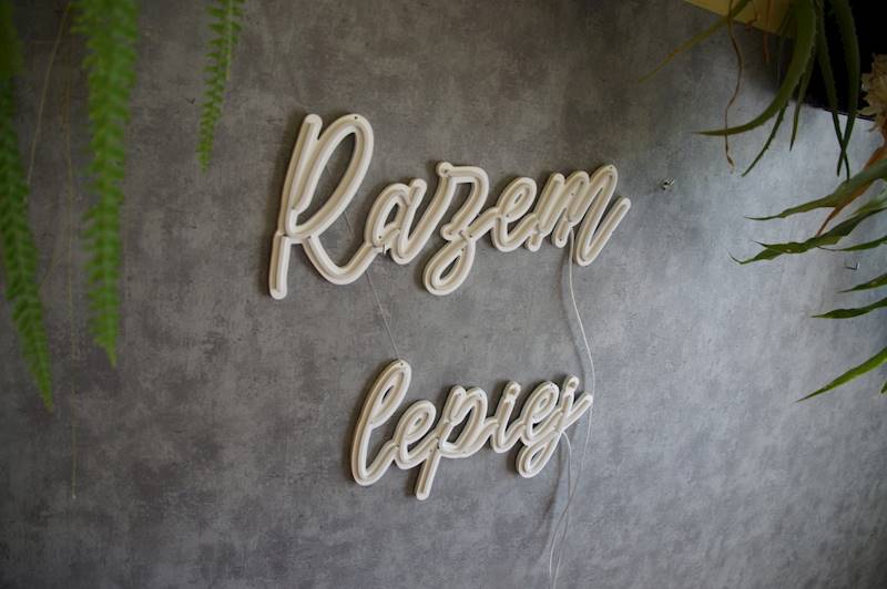 neon Razem lepiej 59x45 cm 