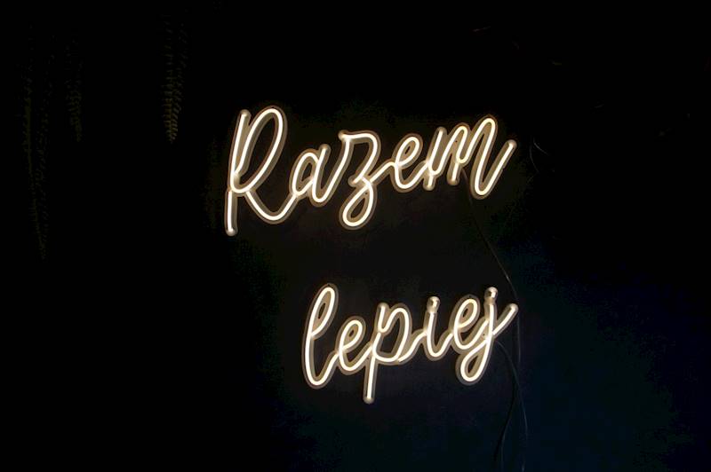 neon Razem lepiej 59x45 cm 