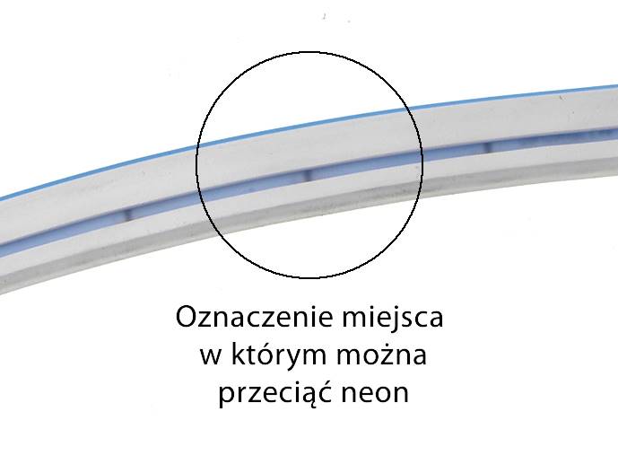 neon LED Flex cięty co 2,5cm Niebieski 1m