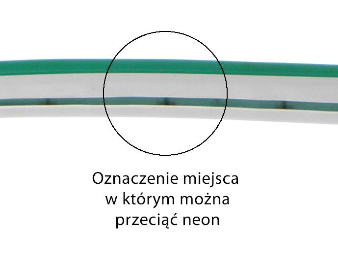 neon LED Flex cięty co 2,5cm Zielony 1m